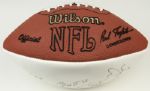 Indianapolis Colts Signed White Panel Football w/ 8 Sigs. Incl. John Mackey - JSA 