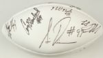 Indianapolis Colts Signed White Panel Football w/ 8 Sigs. Incl. John Mackey - JSA 