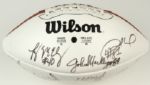 Indianapolis Colts Signed White Panel Football w/ 8 Sigs. Incl. John Mackey - JSA 