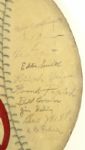 1947 Chicago White Sox Signed Oversized 30 Diameter Wood Baseball Shaped Display w/37 Sigs. - JSA 
