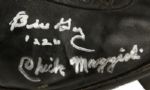 1940s Chick Maggioli Notre Dame Fighting Irish Game Worn Signed Cleats Also Signed by Joe Yonto Bill Gay & Bob Kelly (MEARS Auction LOA)