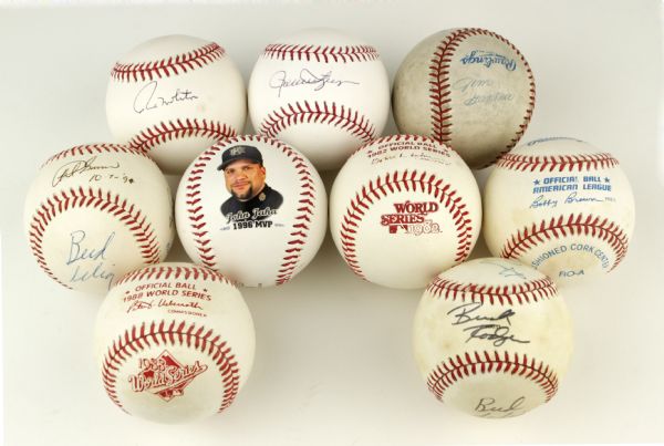 1980s Milwaukee Brewers Signed Baseball - Lot of 9 - JSA