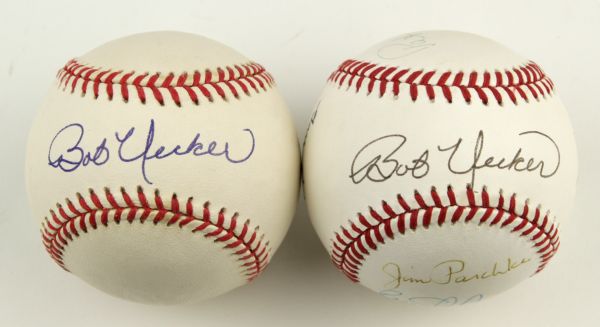 1980s Bob Uecker Milwauikee Brewers Single Signed & Multi Signed OAL Baseballs - JSA