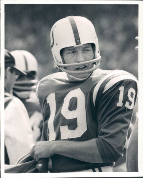 1967-85 Johnny Unitas Baltimore Colts "The Sporting News Collection Archives" Original Photos (Sporting News Collection Hologram/MEARS Photo LOA) - Lot of 5