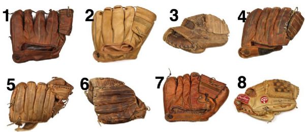 Player Endorsed Store Model Baseball Gloves - Lot of 8