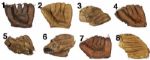 Player Endorsed Store Model Baseball Gloves - Lot of 8