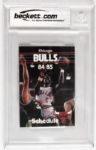 1984-85 Chicago Bulls Michael Jordan Pocket Schedule With Jordan Photo - Graded Beckett MINT 9 