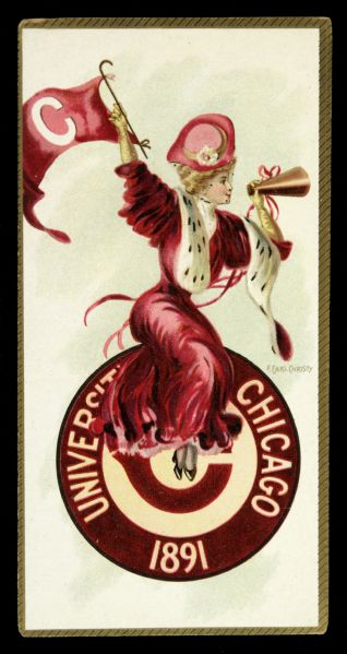 1891 University of Chicago 3" x 6" Card 