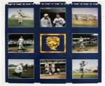 1990s Charles Conlon Color Masters Series 26" x 32" Baseball Posters With Babe Ruth Ty Cobb Walter Johnson Lou Gehrig Nolan Ryan - Lot of 4