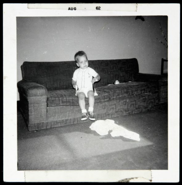 1962 Cal Ripken Jr. Baltimore Orioles Original 3 1/2" x 3 1/2" Photo Taken When He Was 2 Years Old 