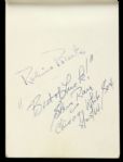 1960s Chicago White Sox & Appleton Foxes Autograph Booklet w/ Nellie Fox Dave DeBusschere Robin Roberts Bart Starr - JSA