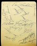 1960s Chicago White Sox & Appleton Foxes Autograph Booklet w/ Nellie Fox Dave DeBusschere Robin Roberts Bart Starr - JSA
