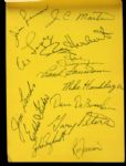 1960s Chicago White Sox & Appleton Foxes Autograph Booklet w/ Nellie Fox Dave DeBusschere Robin Roberts Bart Starr - JSA