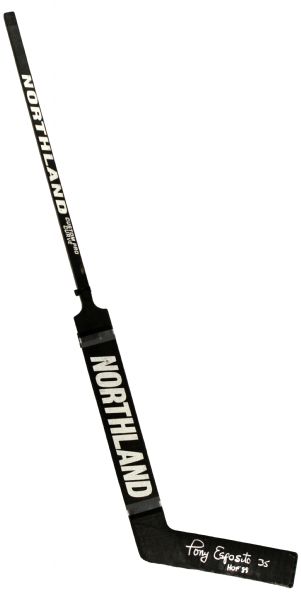 Tony Esposito Chicago Blackhawks Signed Hockey Stick With Inscription - (MEARS Auction LOA)