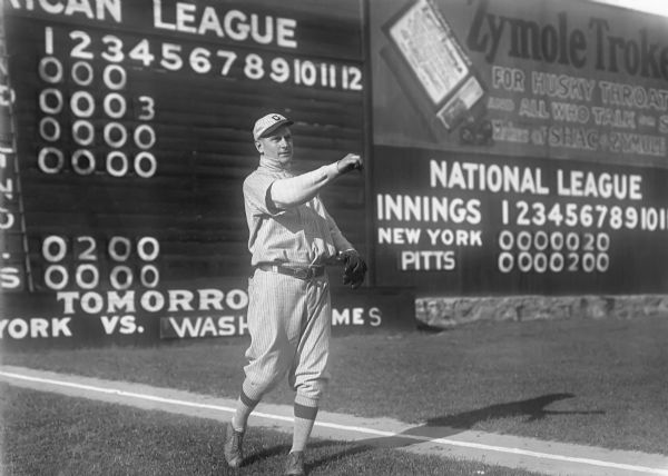 1909 Bob "Dusty" Rhoads Cleveland Naps Charles Conlon Original 11" x 14" Photo Hand Developed from Glass Plate Negative & Published (The Sporting News Hologram/MEARS Photo LOA)