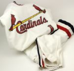 1985-87 St. Louis Cardinals #1 Minor League Game Worn Jersey  & 1987 Hall of Famer Ozzie Smith Game Worn Pants (MEARS Auction LOA)