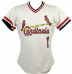 1985-87 St. Louis Cardinals #1 Minor League Game Worn Jersey  & 1987 Hall of Famer Ozzie Smith Game Worn Pants (MEARS Auction LOA)
