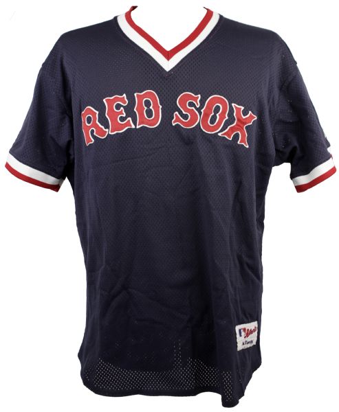 2000s Troy OLeary Boston Red Sox Game Worn BP Jersey (MEARS Auction LOA)