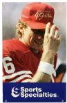 1980s Football Greats 11 1/2 x 18 Promotional Display - Joe Montana Bill Parcells Dan Reeves