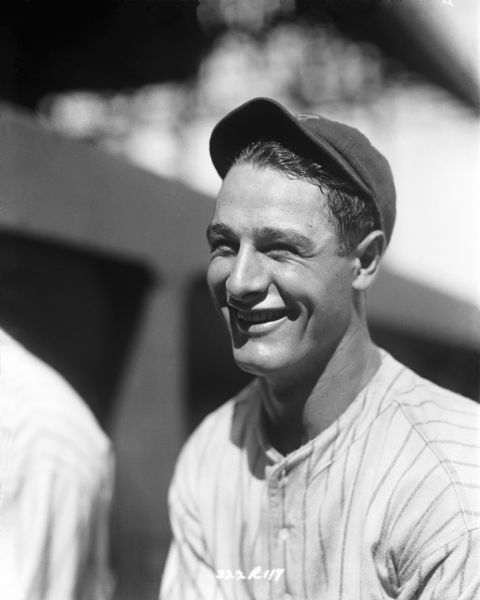 1925 Lou Gehrig New York Yankees Charles Conlon Original 11" x 14" Photo Hand Developed from Glass Plate Negative & Published (The Sporting News Hologram/MEARS Photo LOA)