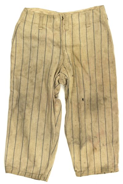 1910-20 Baseball Game Worn Pinstriped Pants (MEARS Auction LOA)