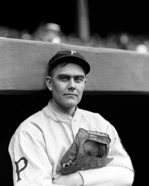 1924 Babe Adams Pittsburgh Pirates Charles Conlon Original 11" x 14" Photo Hand Developed from Glass Plate Negative & Published (The Sporting News Hologram/MEARS Photo LOA)
