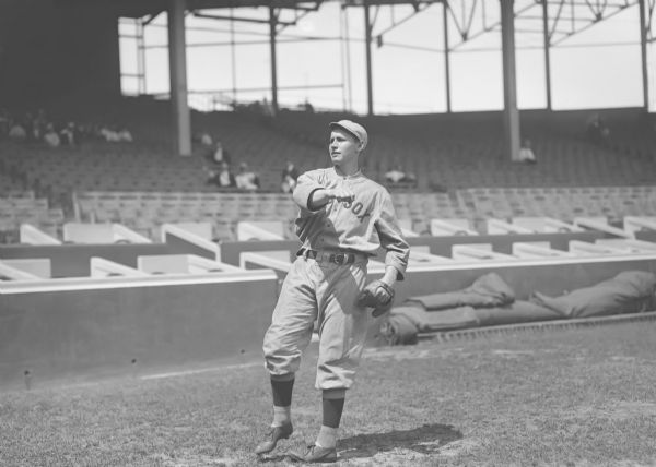 1914 Smoky Joe Wood Boston Red Sox Charles Conlon Original 11" x 14" Photo Hand Developed from Glass Plate Negative & Published (The Sporting News Hologram/MEARS Photo LOA)