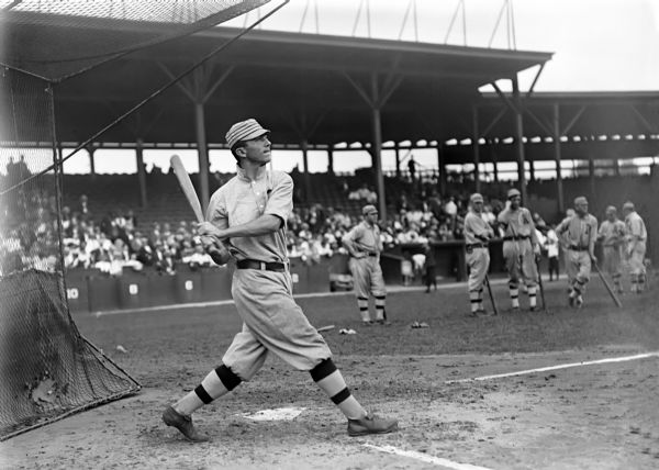 1910 Home Run Baker Philadelphia Athletics Charles Conlon Original 11" x 14" Photo Hand Developed from Glass Plate Negative & Published (The Sporting News Hologram/MEARS Photo LOA)