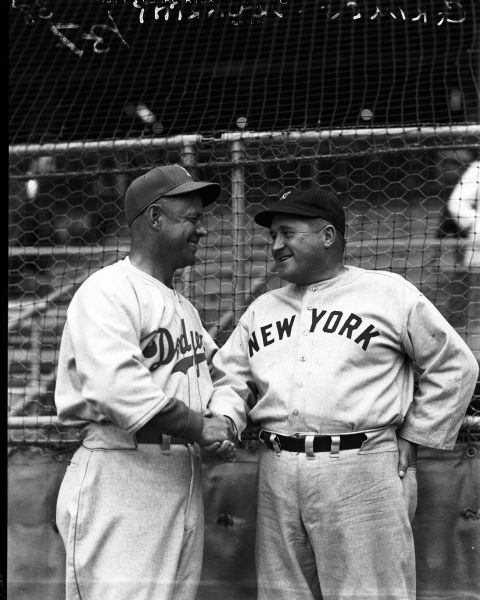 1938 Joe McCarthy Burleigh Grimes Charles Conlon Original 11" x 14" Photo Hand Developed from Glass Plate Negative & Published (The Sporting News Hologram/MEARS Photo LOA)