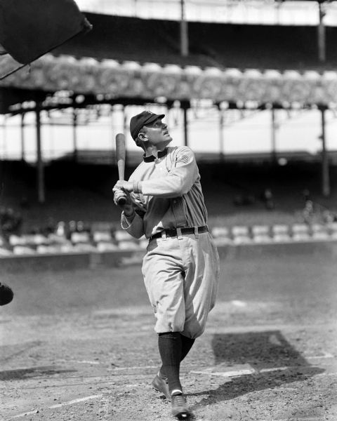 1917 Sam Crawford Detroit Tigers Charles Conlon Original 11" x 14" Photo Hand Developed from Glass Plate Negative & Published (The Sporting News Hologram/MEARS Photo LOA)