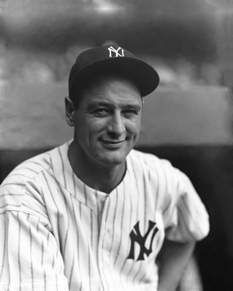1936 Lou Gehrig New York Yankees Charles Conlon Original 11" x 14" Photo Hand Developed from Glass Plate Negative & Published (The Sporting News Hologram/MEARS Photo LOA)