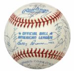 1989 Milwaukee Brewers Team Signed OAL (Brown) Baseball w/ 26 Sigs. Incl. Rare Gus Polidor Robin Yount Paul Molitor (MEARS Auction LOA) 