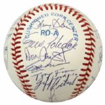 1989 Milwaukee Brewers Team Signed OAL (Brown) Baseball w/ 26 Sigs. Incl. Rare Gus Polidor Robin Yount Paul Molitor (MEARS Auction LOA) 