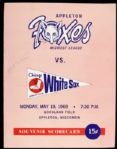 1963-69 Appleton Foxes Program Pete Ward Autograph - Lot of 2 & 3 Vintage Original 8 x 10 Photo 