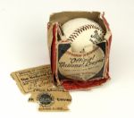 1917 Official National League Baseball Rare One-Year Style With Original Box Included The Finest Known 