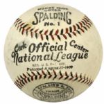 1917 Official National League Baseball Rare One-Year Style With Original Box Included The Finest Known 