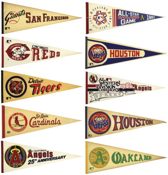 1970s-80s Baseball Pennant Collection - Lot of 19
