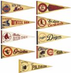 1970s-80s Baseball Pennant Collection - Lot of 19