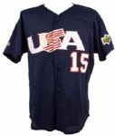 Justin Upton Team USA Game Worn Jersey & B.J. Upton Game Used Batting Gloves  Arizona Diamondbacks Star (MEARS Auction LOA)