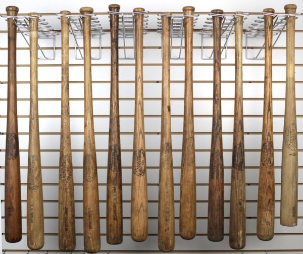 1924-31  H&B Louisville Slugger Professional Model Game Used Minor League Bats (Lot of 12) MEARS LOA