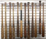 1917-34 H&B Louisville Slugger Professional Model Game Used Minor League Bats (Lot of 12) MEARS LOA