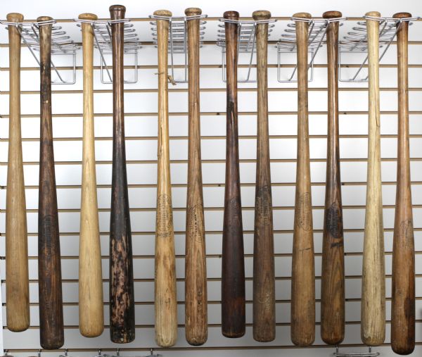 1917-36 H&B Louisville Slugger Professional Model Game Used Bats (Lot of 12) MEARS Auction LOA