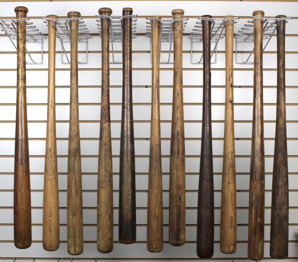1917-31 H&B Louisville Slugger Professional Model Game Used Bats (Lot of 12) MEARS Auction LOA