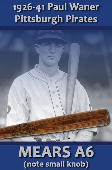 1926-41 Paul Waner Krens Special Professional Model Game Used Bat (MEARS A6)