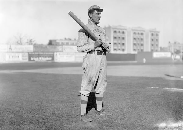 1909 Nap Lajoie Cleveland Naps Charles Conlon Original 11" x 14" Photo Hand Developed from Glass Plate Negative & Published (The Sporting News Hologram/MEARS Photo LOA)