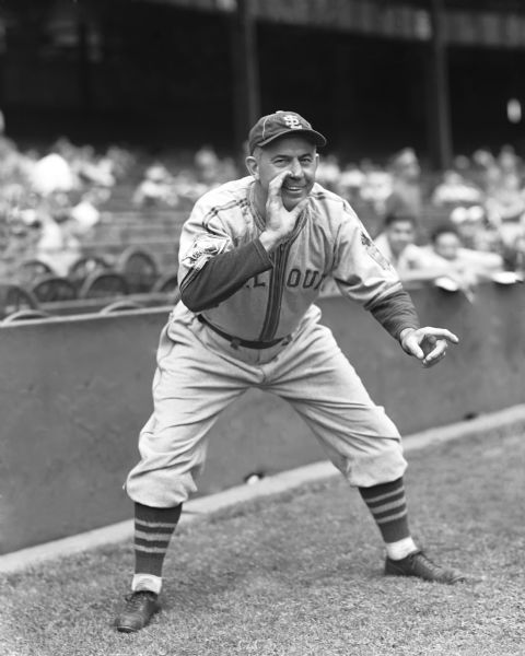 1939 Fred Hofmann St. Louis Browns Charles Conlon Original 11" x 14" Photo Hand Developed from Glass Plate Negative & Published (The Sporting News Hologram/MEARS Photo LOA)