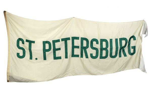 1980s-90s St. Louis Cardinals Busch Stadium Banner Flag 119" x 53" St. Petersburg Minor League Affiliate 