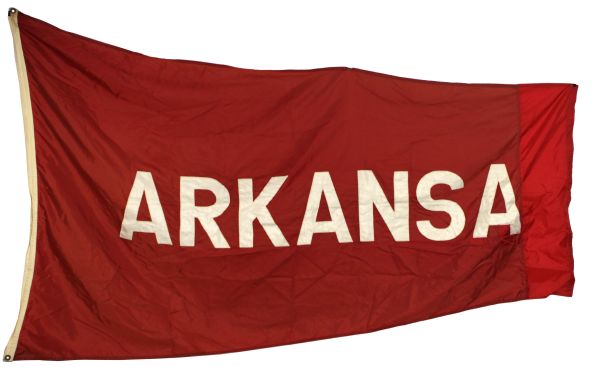 1980s-90s Busch Stadium Banner Flag 104" x 52" Arkansas Cardinals Minor League Affiliate 