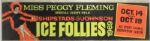 1969 Peggy Fleming Ice Follies Promotional 48" x 13" Sign 