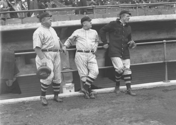 1912 John McGraw Christy Mathewson New York Giants Charles Conlon Original 11" x 14" Photo Hand Developed from Glass Plate Negative & Published (The Sporting News Hologram/MEARS Photo LOA)
